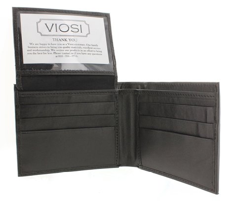 RFID Mens Leather Wallet Blocking Identity Theft - Certified by TUV Germany