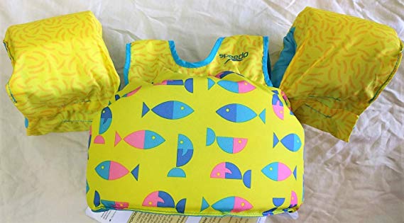 Speedo Kids' UPF 50  Begin to Swim Printed Neoprene Swim Vest (Yellow)