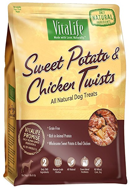 VitaLife All Natural Dog Treats - Sweet Potato & Chicken Twists 40 oz (1.13kg)