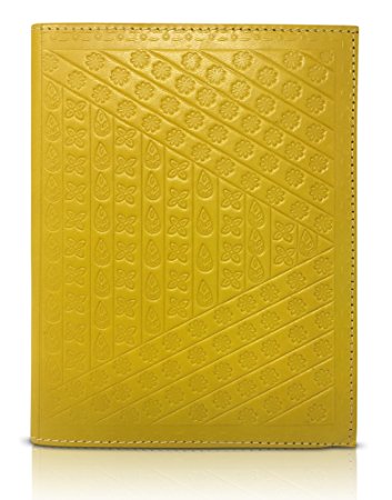 Leather Refillable Journal Writing Notebook - Genuine Embossed Cover Sketch Pad Journals to Write In - Diary Sketch Book Men & Women – Diario de Cuero Cuaderno - Black Brown Yellow (Lilo Yellow)