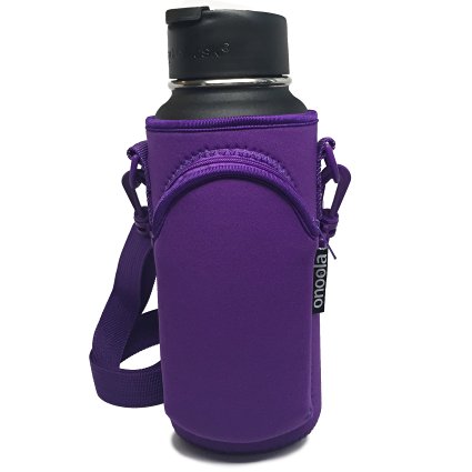 Onoola 32oz Pocket Carrier for Hydro Flask Type Bottles with Adjustable Straps (Neoprene Sleeve/pouch)