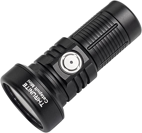 ThruNite Catapult Mini Rechargeable LED Flashlight, 598 Meters Long Throw, High 680 Lumens Searchlight for Law Enforcement, Search and Rescue, Emergency Signaling, EDC and Land Management, Black