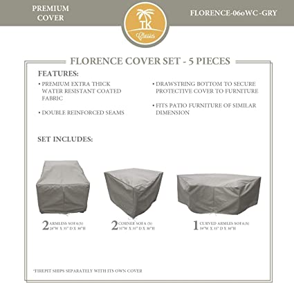 TK Classics FLORENCE-06o Protective Cover Set in Gray
