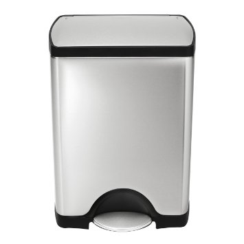 simplehuman Rectangular Step Trash Can Stainless Steel 30 L  8 Gal