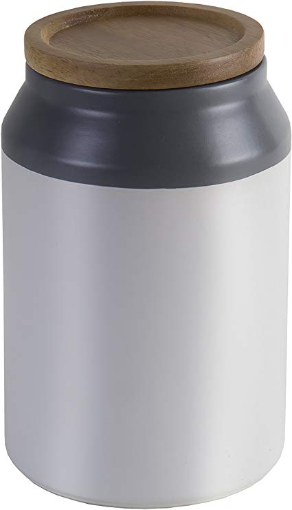 Jamie Oliver Medium Ceramic Storage Jar, White & Grey