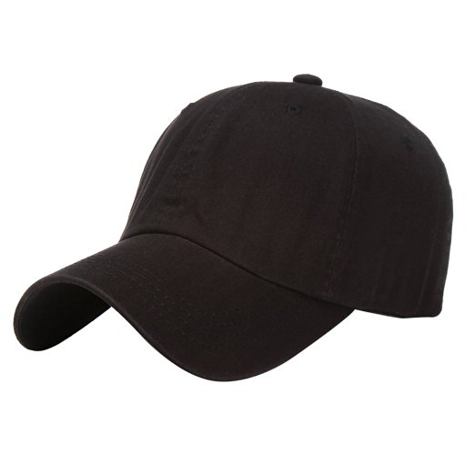 Baseball Cap Hat Plain Adjustable Velcro caps with 5 Panels