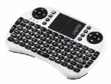 iPazzPort Gamer H7 24Ghz Mini Wireless Keyboard and Multi Touchpad for PC Android TV Box PS3 and HTPC IPTV White