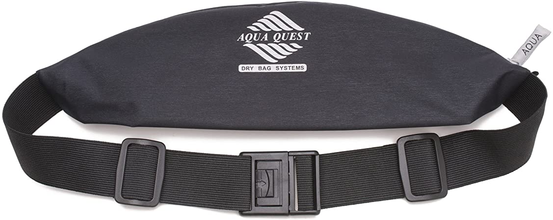 Aqua Quest Kona Running Belt - Water Resistant Zipper Pouch - Comfortable, Adjustable, Lightweight - Waist Pack for Phone, Money, Keys - Black, Orange, or Pink