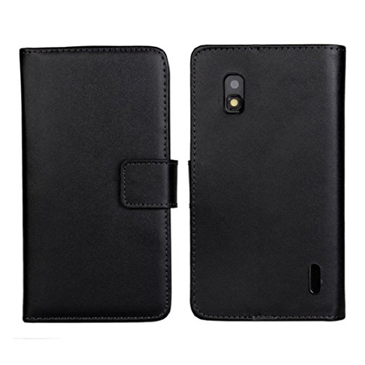 Changeshopping for LG Nexus 4 E960 Magnetic Leather Wallet Stand Flip Case Cover (Black)