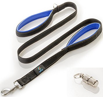 Dog Leash Two Handle by QOL TOP, Dog Lead 6ft, Heavy Duty Leash, Dog Leashes with Dual Padded Handles for Medium or Large Dogs, Dog Training Leash