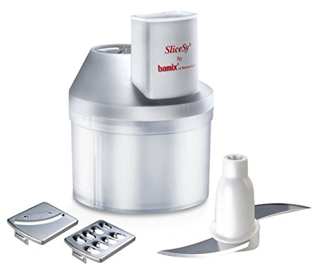 Bamix SliceSY Hand Blender Food Processor Attachment, White