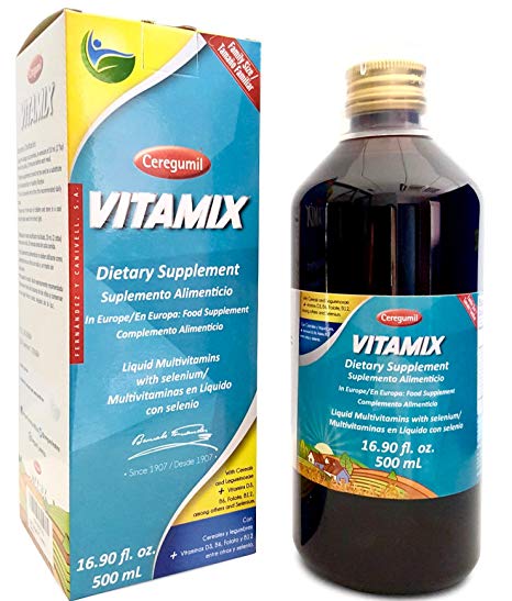 Ceregumil VITAMIX FAMILY SIZE Liquid Multivitamin with Vitamin B Complex (B12, B6), Vitamin D3 & Biotin | Natural, Mediterranean Plant-Based Formula for Children, Teens, Adults & Seniors