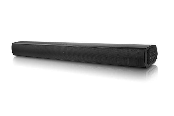 Sharp HT-SB106 110W 2.0 Compact Wall Mountable Soundbar with Bluetooth, HDMI ARC/CEC, USB MP3 Playback & Remote Control - Black