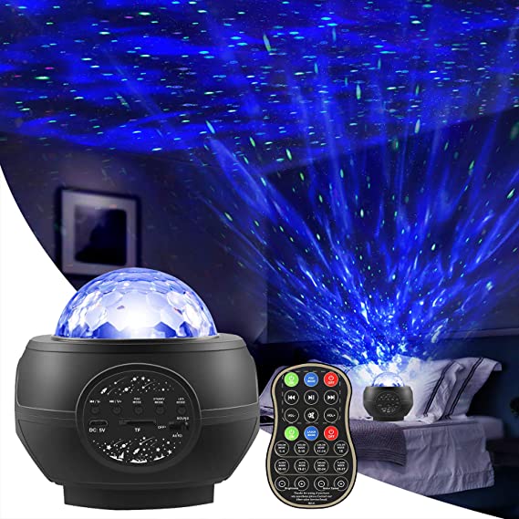 Star Projector Night Light,Galaxy Projector with Bluetooth Speaker Timer Remote Control,15 Colors Music Starry Projector with Cable Nebula Cloud for Baby Kids Bedroom/Game Room/Home Theatre