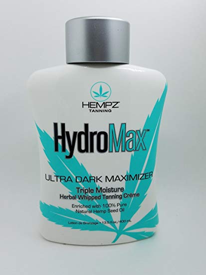 Hempz, Hydro Max, Ultra Dark Maximizer Indoor Tanning Salon Lotion 13.5 Fl OZ