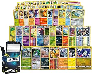 Pokemon TCG: 100 Assorted Pokemon Card Lot with Foils - Bundle with a LCC Deck Box Included