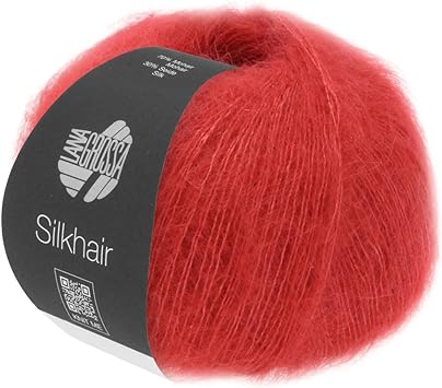 Lana Grossa Silkhair, 08 Cherry Red Yarn