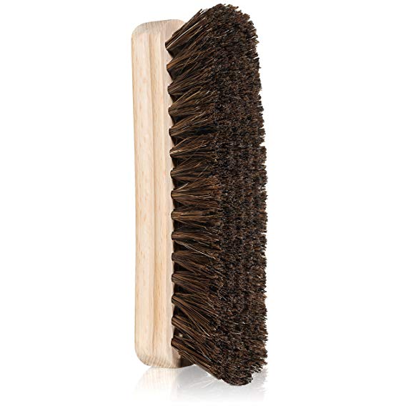 Trolleycar 6” Large Horsehair Shoe Shine Brush for Shoes, Boots, and Other Leather Items