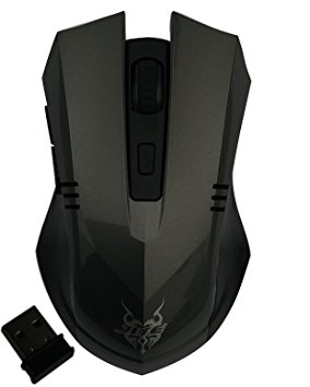 2.4Ghz Wireless Mobile Optical Mouse with 6 Buttons, 3 DPI Levels with USB Wireless Receiver