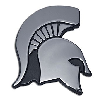 Michigan State University "Spartan Head Logo" Chrome Plated Premium Metal Car Truck Motorcycle NCAA College Emblem