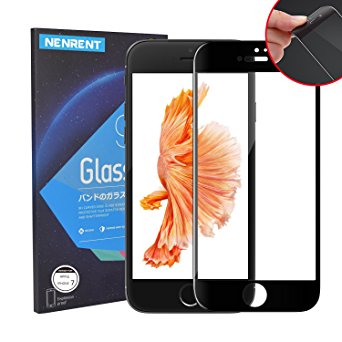 iPhone 7 Screen Protector, EZ Generation Full Coverage Edge to Edge 3D Touch Compatible 9H Tempered Glass Carbon Fibre Soft Edge Screen Protector for Apple iPhone 7 (Black 3D HD for iPhone 7)