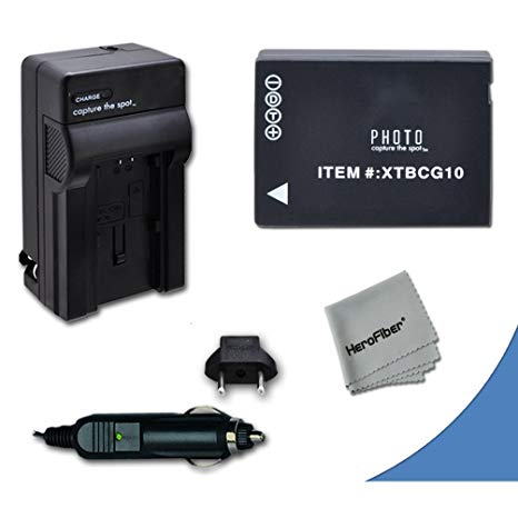 High Capacity Replacement Panasonic DMW-BGC10 / DMW-BGC10PP Battery with AC/DC Quick Charger Kit for Panasonic Lumix DMC-3D1, DMC-TZ6, DMC-TZ10, DMC-TZ18, DMC-TZ19, DMC-TZ20, DMC-TZ25, DMC-TZ30, DMC-TZ35, DMC-ZR1, DMC-ZR3, DMC-ZS1, DMC-ZS5, DMC-ZS6, DMC-ZS7, DMC-ZS8, DMC-ZS9, DMC-ZS10, DMC-ZS15, DMC-ZS19, DMC-ZS20, DMC-ZS25, DMC-ZX1, DMC-ZX3 Digital Cameras