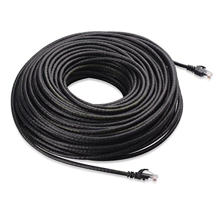 Cable Matters Snagless Cat6 Ethernet Cable (Cat6 Cable/Cat 6 Cable) in Black 150 Feet - Available 1FT - 150FT in Length