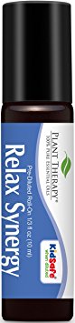 Plant Therapy Relax Synergy Pre-Diluted Essential Oil Roll-On 10 mL (1/3 fl oz)