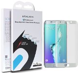 Galaxy S6 Edge Screen Protector  Stalion Shield Tempered Armor Guard for Samsung Galaxy S6 Edge Plus White Pearl Full Screen Frame Edge to Edge Protection Stalion Retail Packaging1-Pack