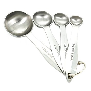 ElecNova 4 pieces Stainless Steel Measuring Spoon