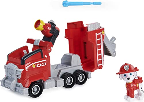 Paw Patrol, Marshall’s Deluxe Movie Transforming Fire Truck Toy Car with Collectible Action Figure, Kids Toys for Ages 3 and up