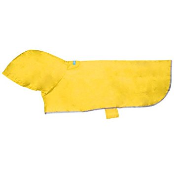 RC Pet Products Packable Dog Rain Poncho, Sunshine, Small