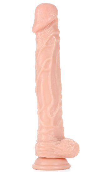 Comfywand 10.25" Realistic Penis Waterproof Soft Dildo Cock Dong with Balls Adult Sex Toy, Powerful Suction Cup Base, Flesh Color