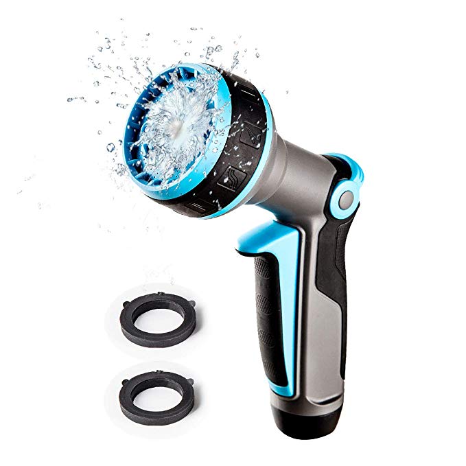 Marvellous Garden Hose Nozzle, 10 Adjustable Pattern Thumb Control Spray Nozzle, Setting Knob Automatic Locking Suitable for Car Washing Cleaning Watering