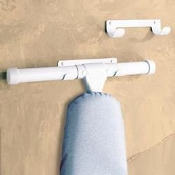 Homz T-Leg Ironing Board Holder, Wall White, Mounting Hardware Included