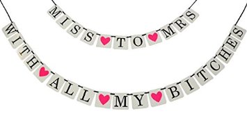 2-in-1 Miss To Mrs Classy & Sassy Bachelorette Party Banner by Sterling James Co.
