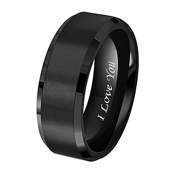 Mini Balabala Tungsten Rings for Men 10mm 11mm Comfort Fit Mens Wedding Bands Tungsten Black