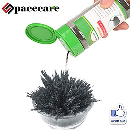 SPACECARE Magnetic Iron Powder for Magnet Education Iron Filing Jar (12 ounces) with shaker lid