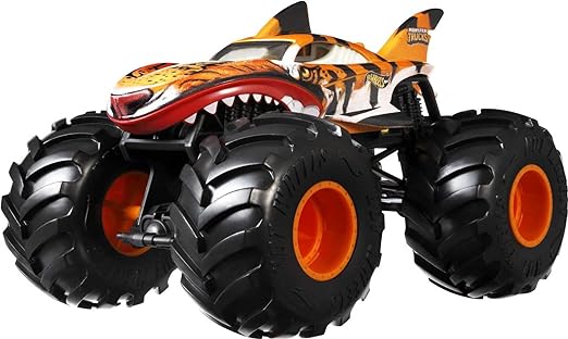 Hot Wheels Monster Trucks, Oversized Monster Truck, 1:24 Scale Die-Cast Toy Truck with Giant Wheels and Cool Designs, GWL14