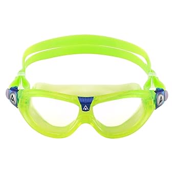 Aqua Sphere Seal Kid 2 Swim Goggles - Ultimate Underwater Vision, Comfortable, Anti Scratch Lens, Hypoallergenic - Unisex Children, Clear Lens, Bright Green Frame