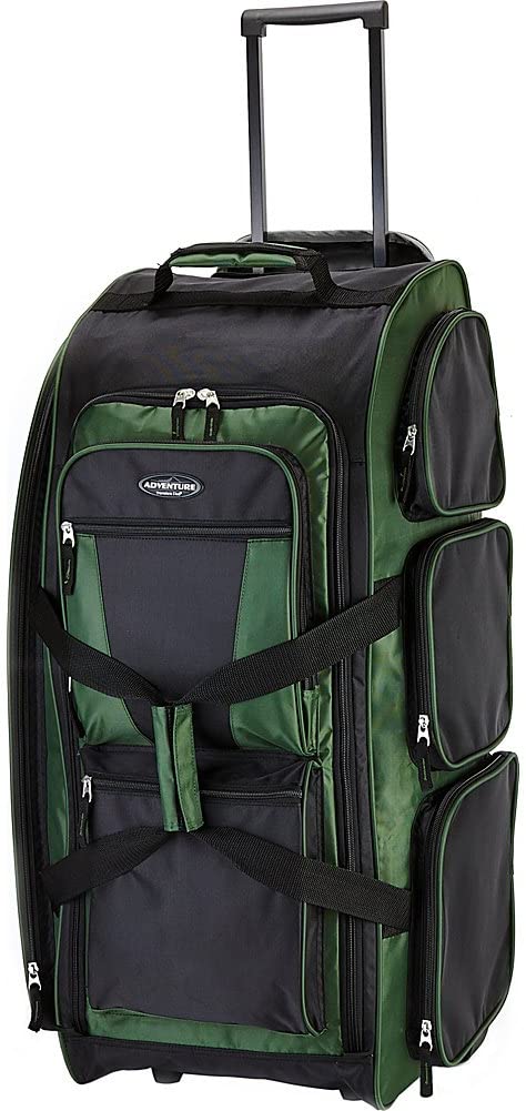 Travelers Club Xpedition 30" Rolling Travel Duffel Bag, Forest Green, 30 Inch