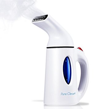 New and Improved Quick Aluminum Heating Portable Handheld Clothes Steamer - 60 Seconds Heat-Up  Automatic Power Off Safety Protection & Water Vapor Steam System | Travel Size For Fabric & Clothing