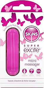 Skins Rechargeable Bullet Vibrator for Women - Perfect Vibrating Massage Tools for Date Night, Our Skins Clitioral Massage Vibrator is a 10 Function Vibrater Making The Perfect Sex Toys for Women