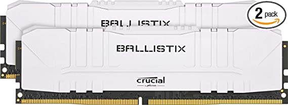 Crucial Ballistix 3600 MHz DDR4 DRAM Desktop Gaming Memory Kit 32GB (16GBx2) CL16 BL2K16G36C16U4W (WHITE)