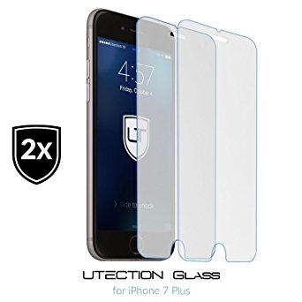[2Pack] UTECTION iPhone 7 Plus screen protector tempered glass "Glass" - 3D Touch Compatible - Ultra-clear & thin glass protector guard iPhone 7 Plus Film |Transparent