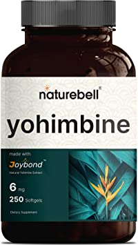 Naturebell Yohimbine HCL 6mg, 250 Softgels, Joybond* - Ultra Strength Yohimbine Bark Extract Supplement, Third Party Tested, Support Energy, Healthy Metabolism & Performance