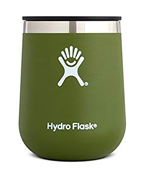 Hydro Flask 10 oz Wine Tumbler | Stainless Steel & Vacuum Insulated | Press-In Lid | Olive