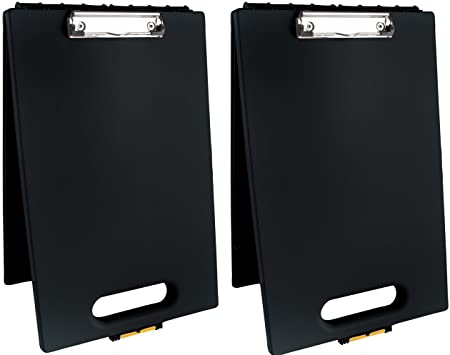 Dexas 1717-912PK Office Clipcase Storage Clipboard, Set of Two, Black, 2 Piece