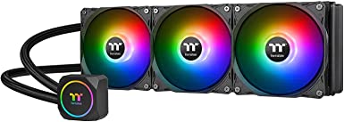 Thermaltake TH360 ARGB Motherboard Sync Edition Intel LGA1700 Ready/AMD All-in-One Liquid Cooling System 360mm High Efficiency Radiator CPU Cooler CL-W300-PL12SW-B, Black