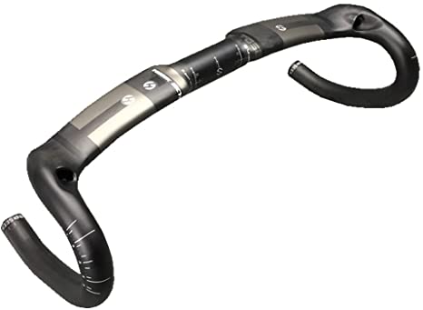 TOSEEK Classic Full Carbon Fiber UD Pattern Aero Drop Handlebar Internal Cable For Racing Road Bike